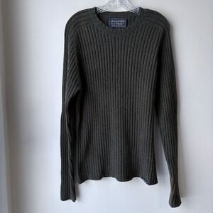 NWT Vtg Abercrombie Fitch Rib Knit Pullover XL Olive Green Cotton Wool Blend